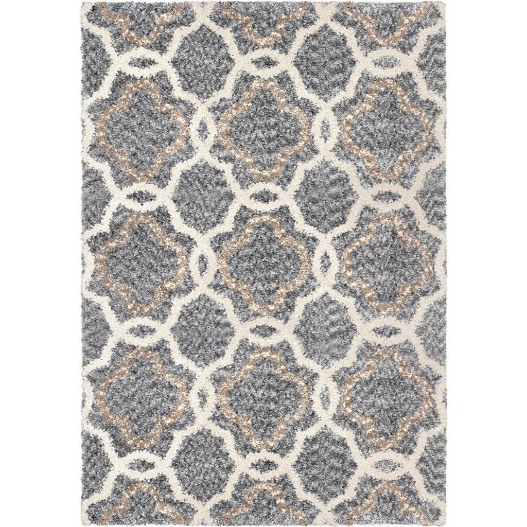 Palmetto Living By Orian Ct2-fole-05ge-068x245r 2 Ft. 3 In. X 8 Ft. Cotton Tail Four Leaf Clover Grey Runner Rug