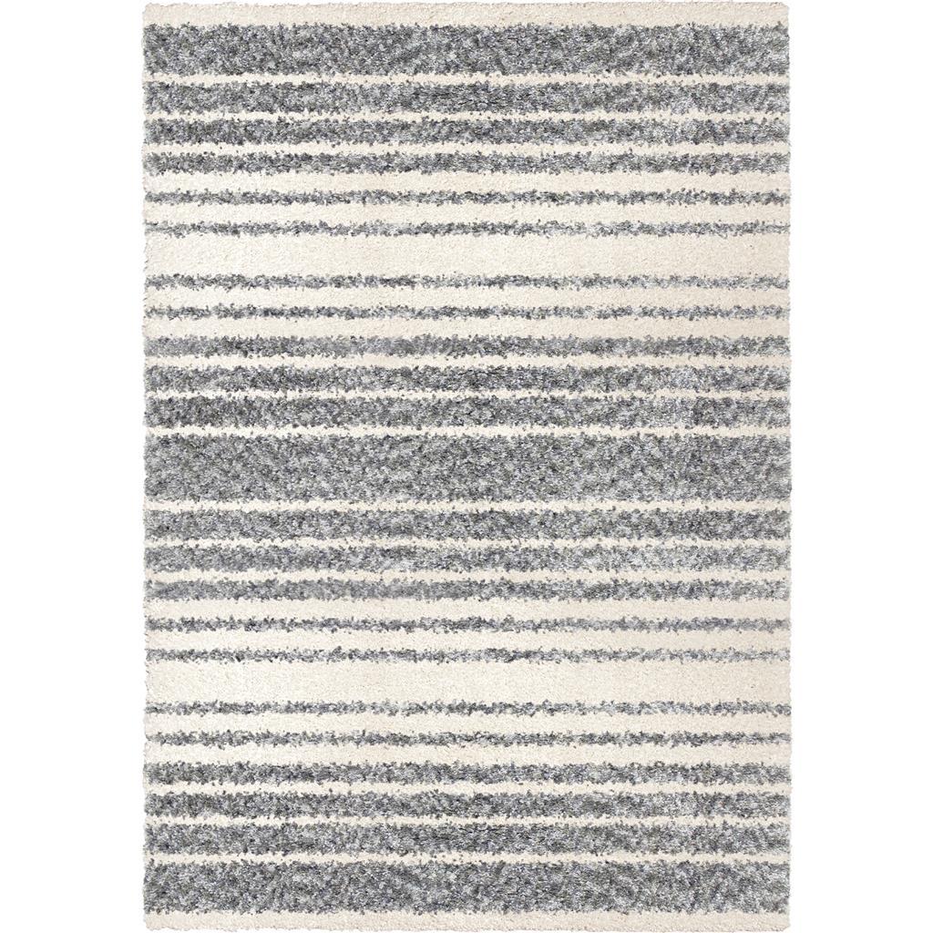 Palmetto Living By Orian Ct2-omst-05ge-068x245r 2 Ft. 3 In. X 8 Ft. Cotton Tail Ombre Stripe Grey Runner Rug