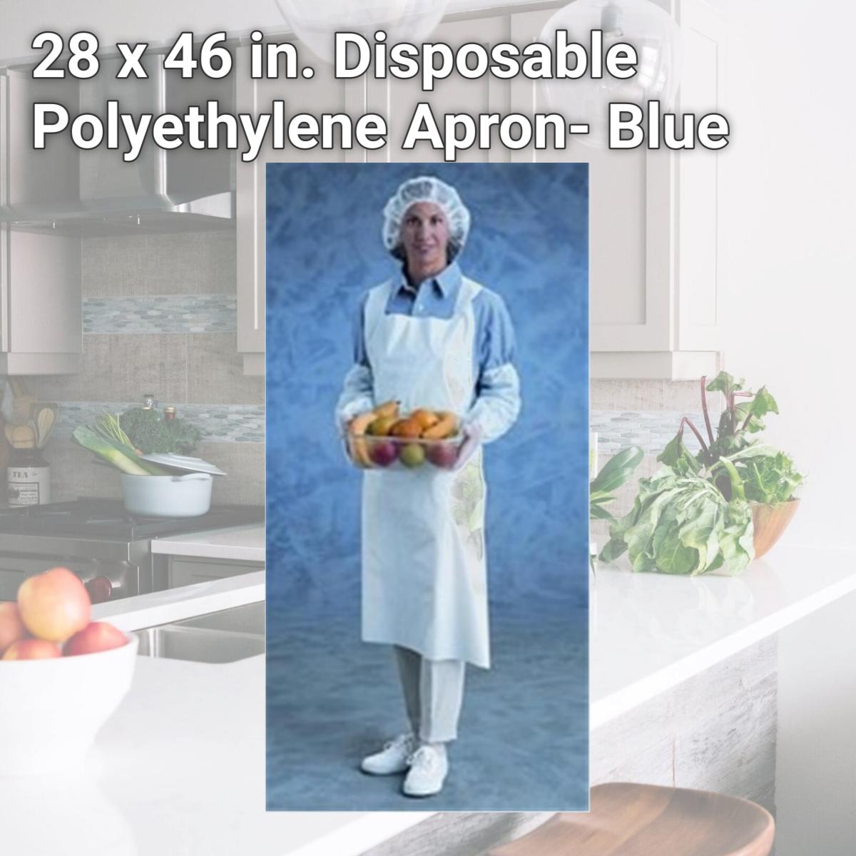 Picture of Ansell 012-56-230-28X46 28 x 46 in. Disposable Polyethylene Apron- Blue