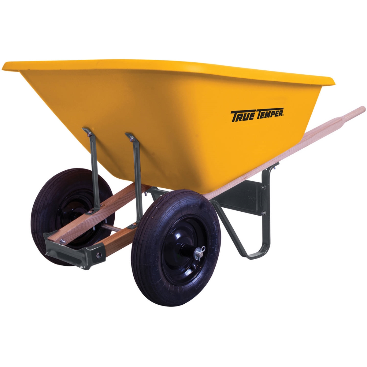 027-rp810 30.5 X 33 X 58.75 In., 8 Cu. Ft. - Poly Wheelbarrow With Dual Wheels, Multicolor