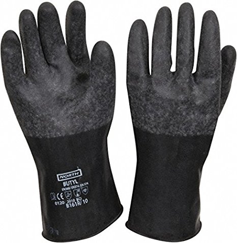 UPC 821812008158 product image for 068-B161R-10 Butyl Unsupported Gloves 10 Size, Black | upcitemdb.com