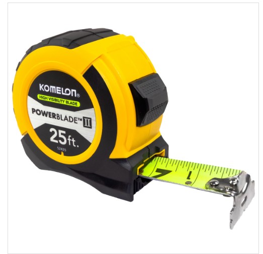 25 ft. Abs Powerblade II Wide Blade Tape Measures - White & Black