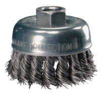 410-82220p Pop 2.75 In. Mini Knot Cup Brushes - 0.02 In. Carbon Steel Wire