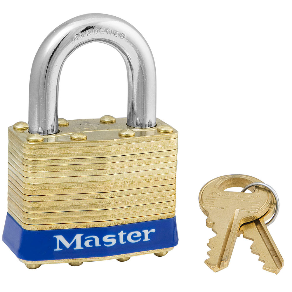 470-2KA-3553 4 Pin Tumbler Padlock Keyed Alike Laminated B