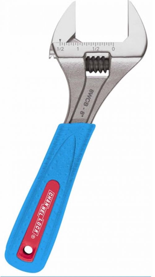 140-808wcb-bulk 8 In. Code Wide Adjustable Wrench - Blue