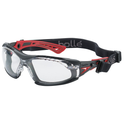 286-40252 Rush Plus Safety Glass - Red & Black Temples