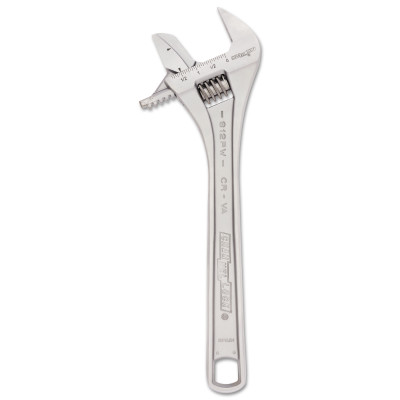 12 In. Adjustable Wrench Reversible Jaw Wide Chrome
