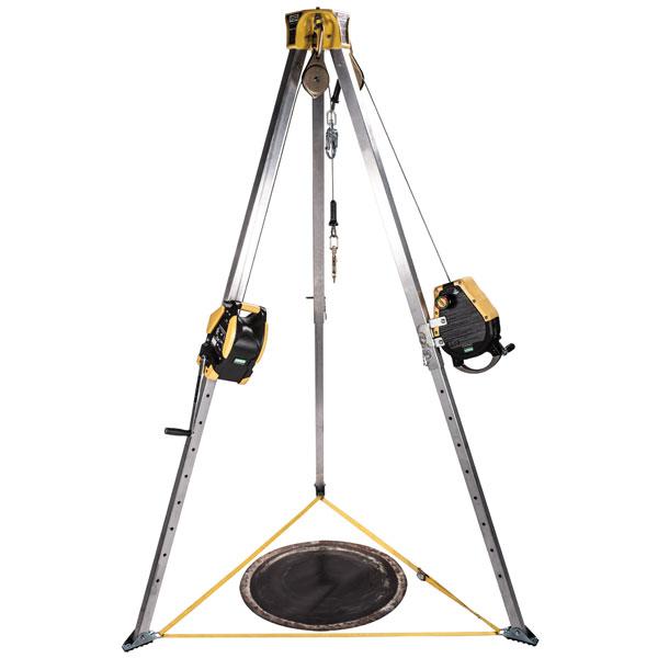 454-10163033 Workman Tripod Kit With Stainless Steel 50 Ft. Rescuer & 65 Ft. Winch