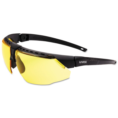 763-s2852hs Avatar Hydroshield Anti-fog Safety Glasses, Black Frame & Amber Lense - Pack Of 10