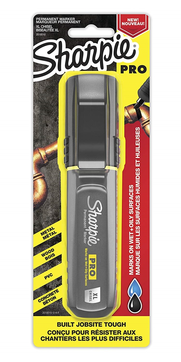 Sharpie 652-2018347 Extra Large Permanent Marker, Chisel Tip - Black, Pack Of 36