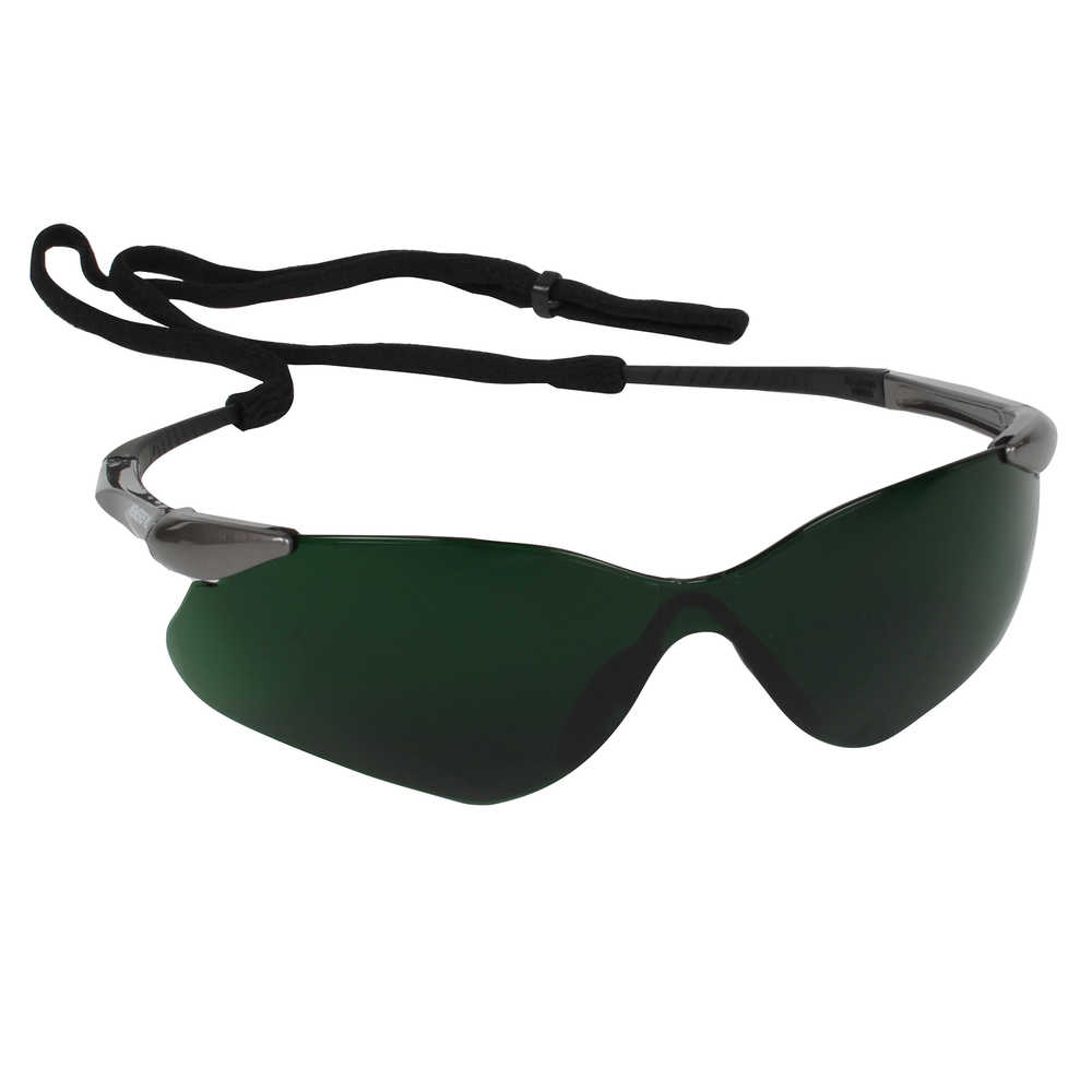 412-20473 Nemesis Vl Gunmetal Frame Safety Glasses, Green
