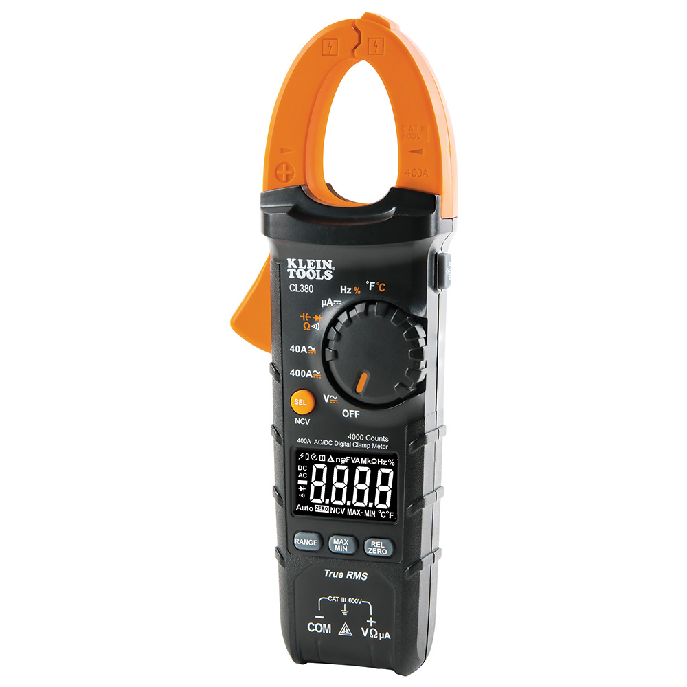 409-cl380 Ac & Dc Digital Clamp Meter, 400a Auto-ranging