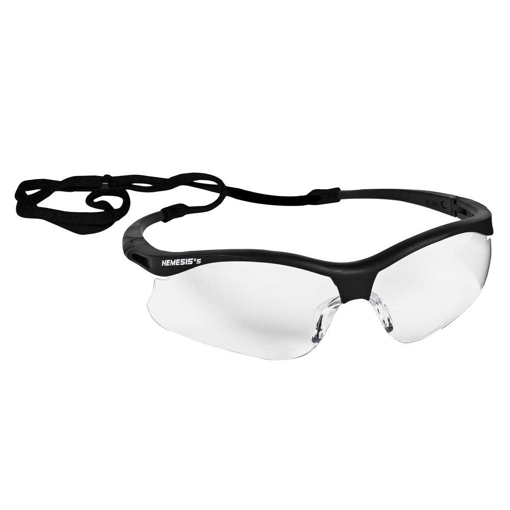 Jackson Safety V30 Nemesis Small Safety Glass With Clear Lens & Black Frame
