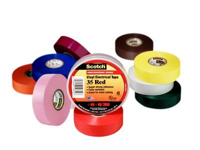 500-102403 0.5 In. X 20 Ft. Scotch Vinyl Color Coding Electrical Tape 35