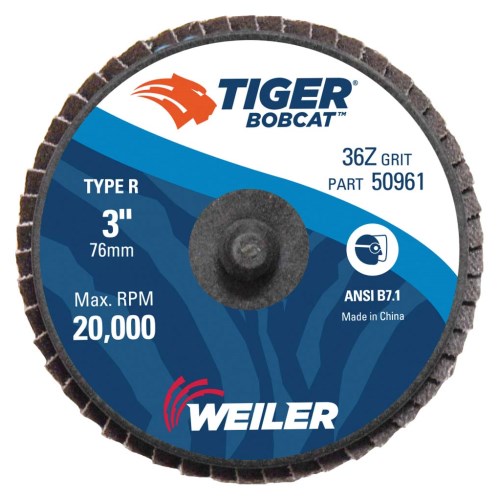 804-50962 3 In. 40 Grit Angled 29 Type R Mount Mini Abrasive Flap Disc