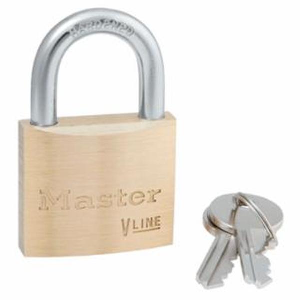 470-4140 4 Pin Tumbler Padlock Keyed Different, Gold
