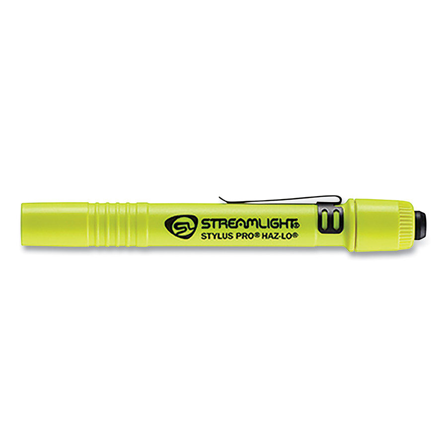 683-66300 Stylus Pro Haz-Lo Pen Light, 2 AAA Alkaline Batteries, 105 Lumens, Yellow