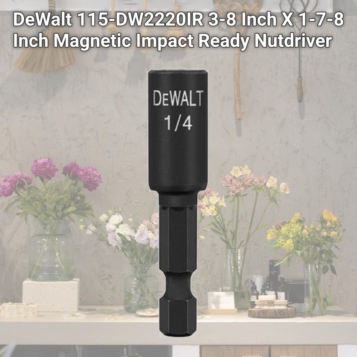 Picture of DeWalt 115-DW2220IR 3-8 Inch X 1-7-8 Inch Magnetic Impact Ready Nutdriver