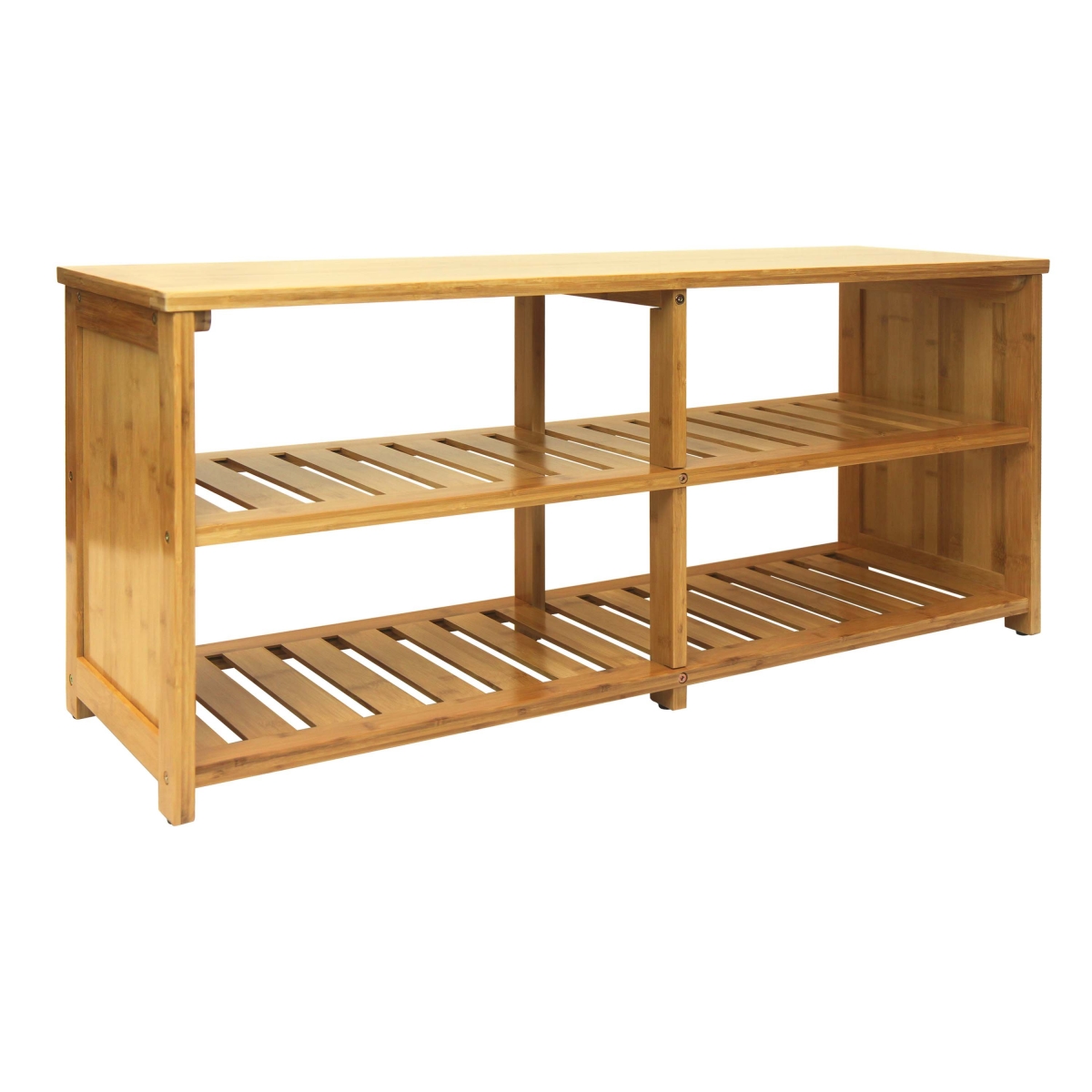 Bsb1774 Bamboo Entryway Storage Bench, Natural - 10 Pair - 42 X 13 X 18.75 In.