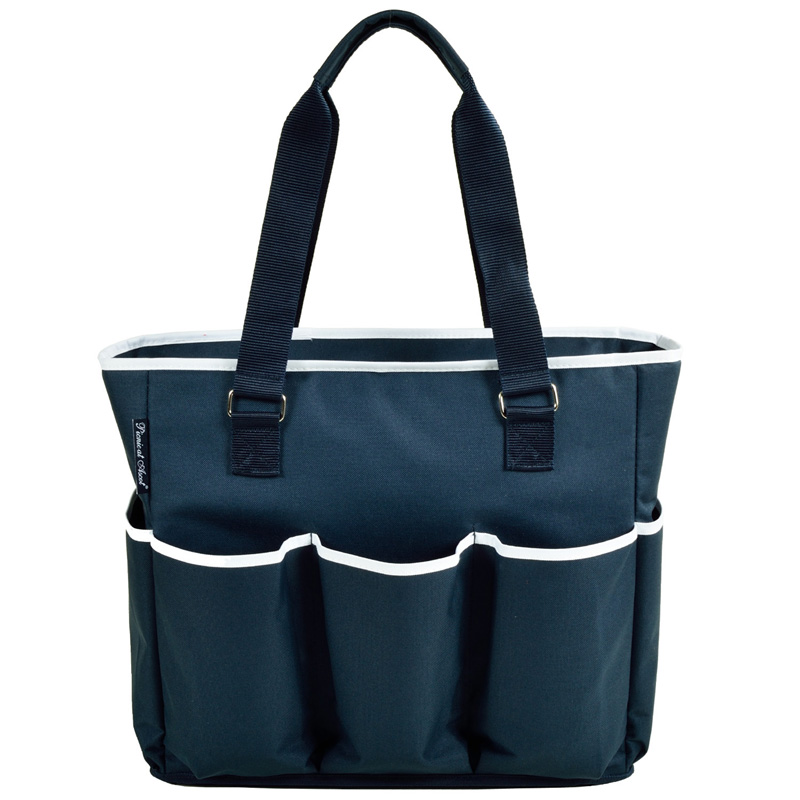 541-blb Large Insulated Multi Pocket Travel Bag, Navy Blue