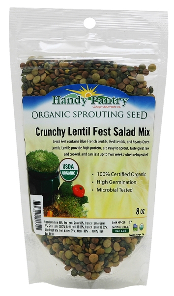 Clf-8 8 Oz Crunchy Lentil Fest Sprouting Seeds