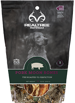 1202084 Realtree Naturals Premium Dog Treats, Pork Moon Bones