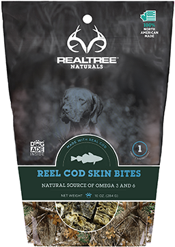 1202082 Realtree Naturals Premium Dog Treats, Reel Cod Skin Bites