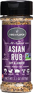 1001331 3.1 Oz Soy & Ginger Asian Rub Seasonings, Purple & Black