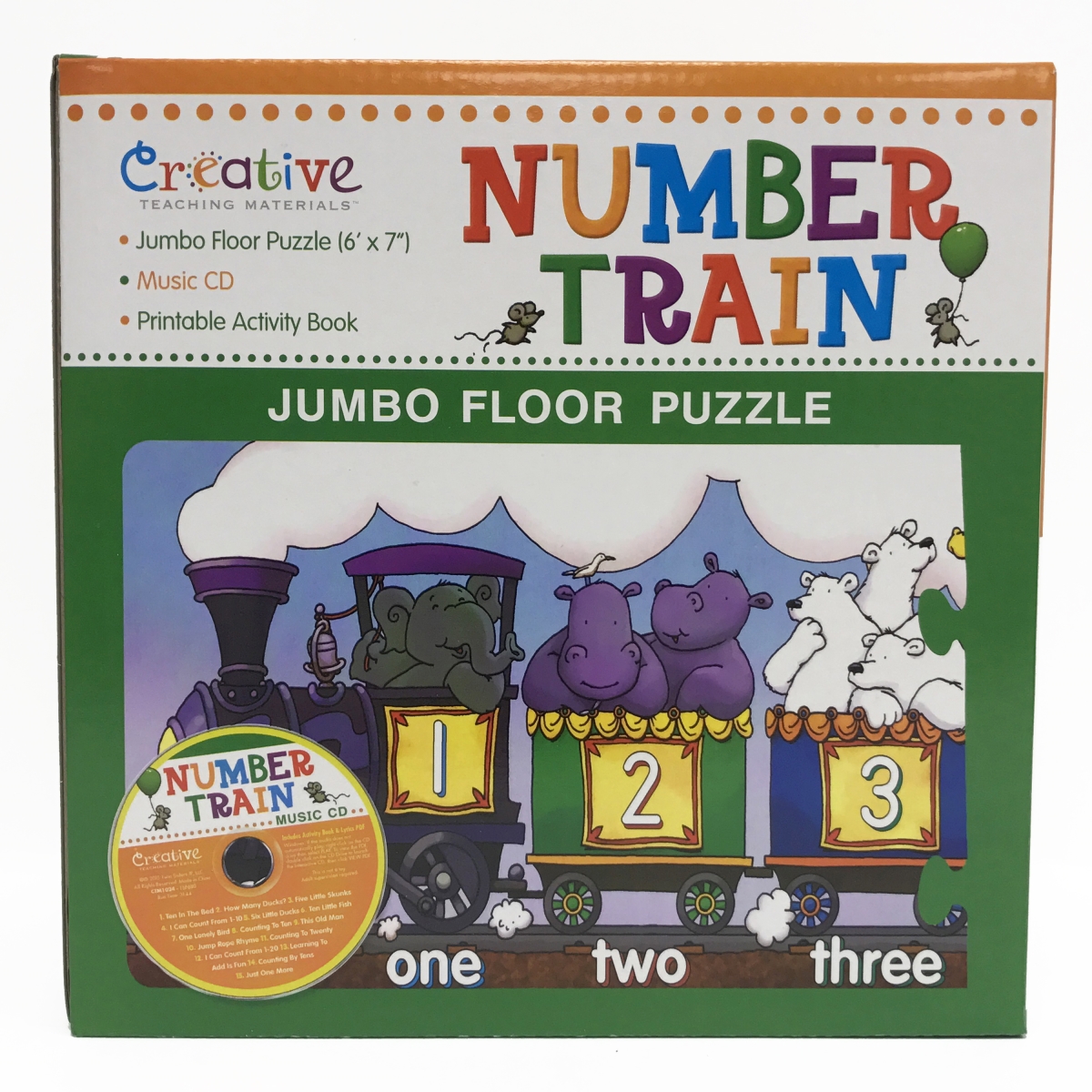 Ctm1024 Numbers Jumbo Floor Puzzle With Cd