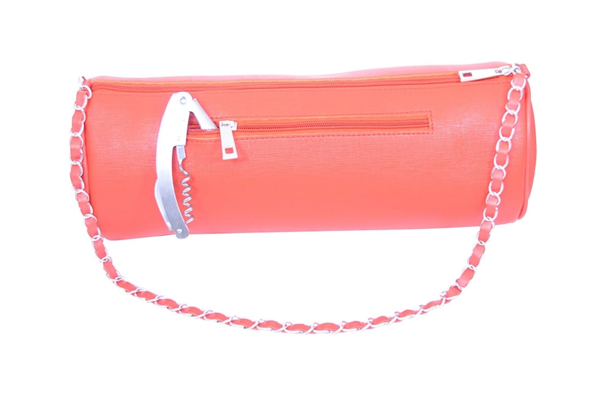 3000-rd Ggwp-insulated Single Bottle Wine Purse, Red