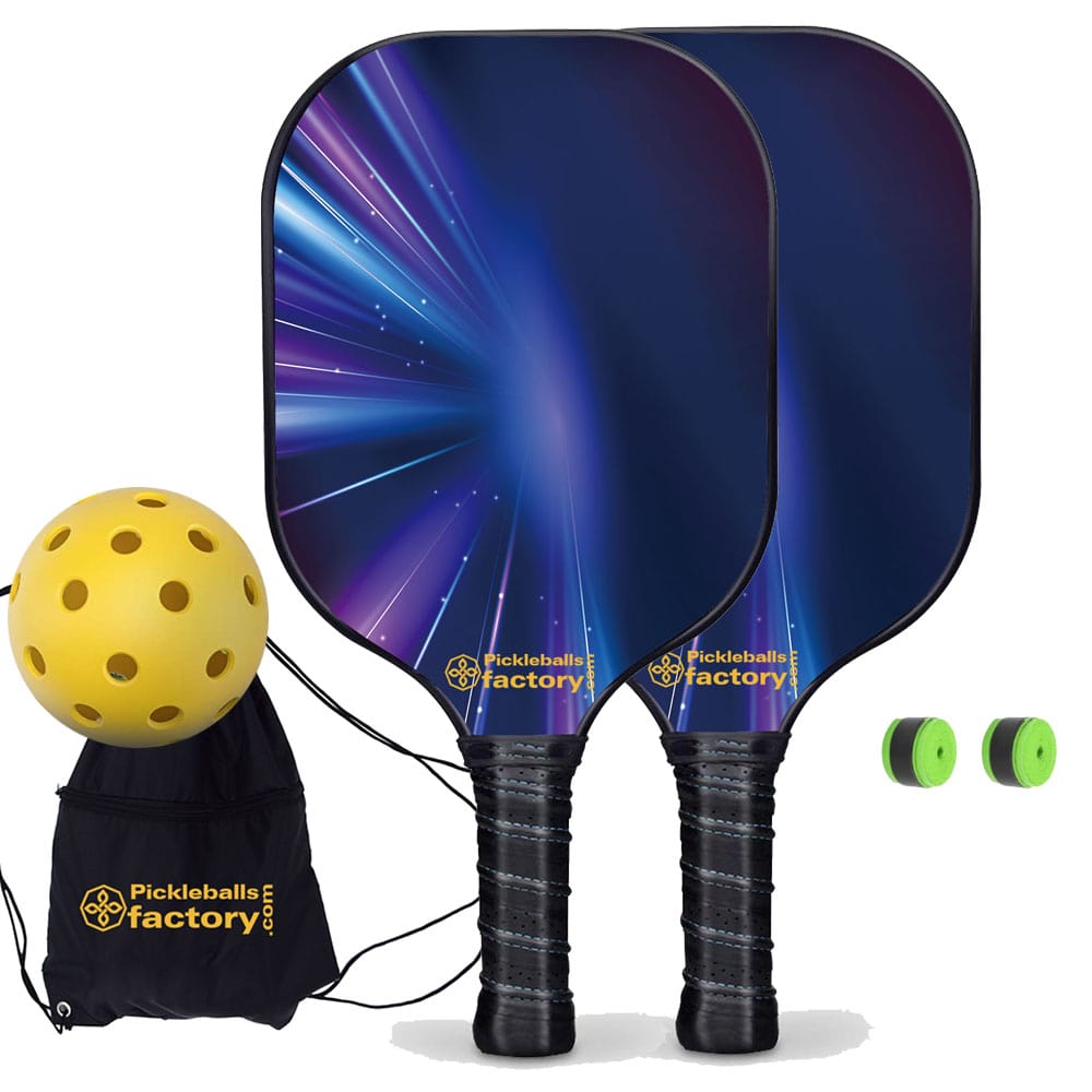 PB00040-6-C Pickleball Starter Set - Beam of Lights Pickleball Paddles for Sale, Pickleball Home Set, Carbonfiber Graphite