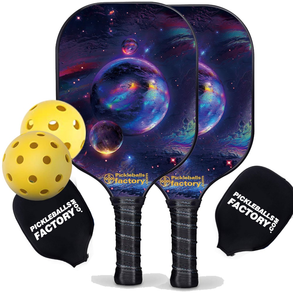 PB00024-3-C Pickleball Set - Planet Pickleballtournament Paddle, Best Pickleball Sets 2022, Carbonfiber Graphite