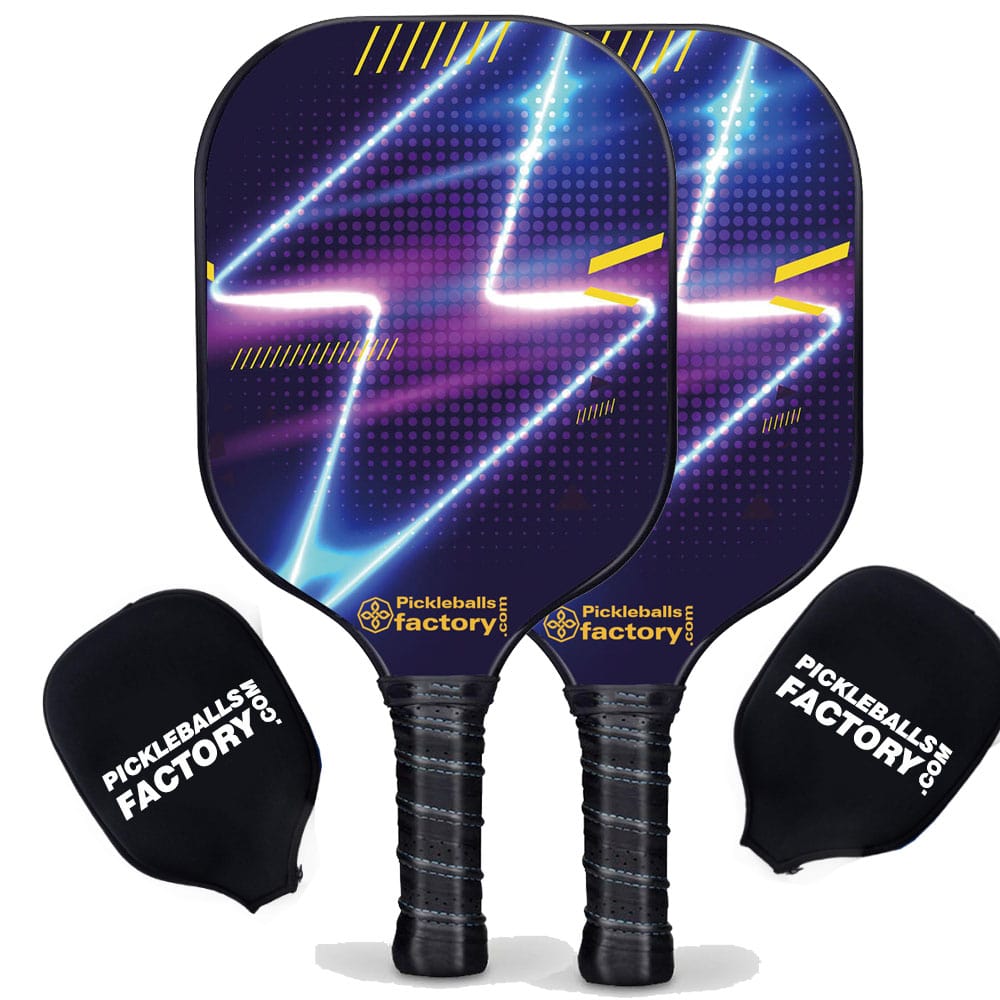 Pickleball Starter Set - Lightning Pickleball Paddles Near Me, Graphite Pickleball Set, Carbonfiber Graphite