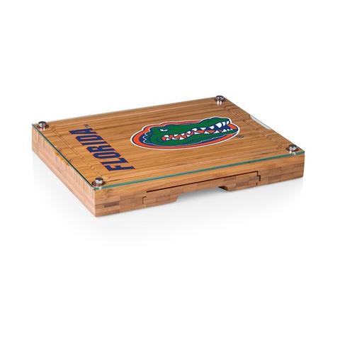 919-00-505-164-0 Florida Gators - Concerto Bamboo Cutting Board, Tray & Cheese Tools Set