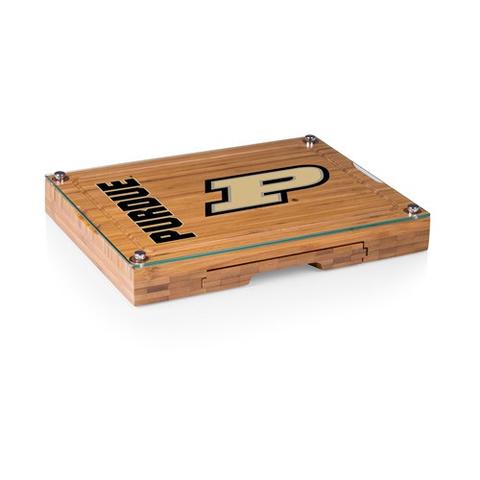 919-00-505-514-0 Purdue Boilermakers - Concerto Bamboo Cutting Board, Tray & Cheese Tools Set