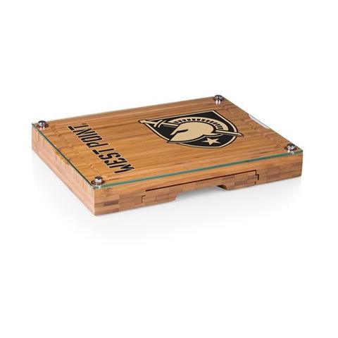 919-00-505-764-0 West Point Black Knights - Concerto Bamboo Cutting Board, Tray & Cheese Tools Set