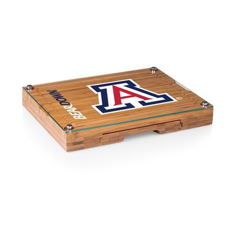 919-00-505-014-0 Arizona Wildcats - Concerto Bamboo Cutting Board, Tray & Cheese Tools Set