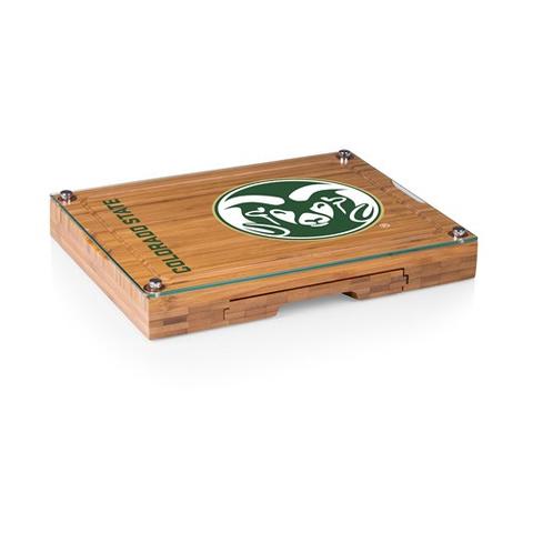 919-00-505-134-0 Colorado State Rams - Concerto Bamboo Cutting Board, Tray & Cheese Tools Set