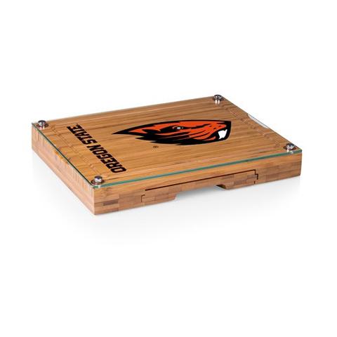 919-00-505-484-0 Oregon State Beavers - Concerto Bamboo Cutting Board, Tray & Cheese Tools Set