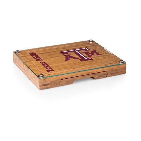 919-00-505-564-0 Texas A&m Aggies - Concerto Bamboo Cutting Board, Tray & Cheese Tools Set