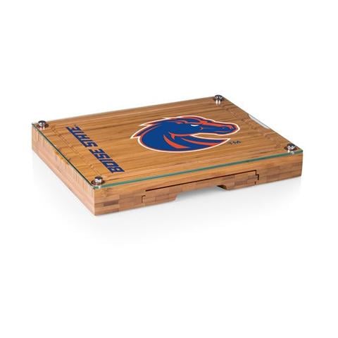 919-00-505-704-0 Boise State Broncos - Concerto Bamboo Cutting Board, Tray & Cheese Tools Set