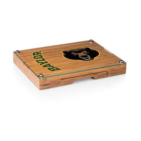 919-00-505-924-0 Baylor Bears - Concerto Bamboo Cutting Board, Tray & Cheese Tools Set