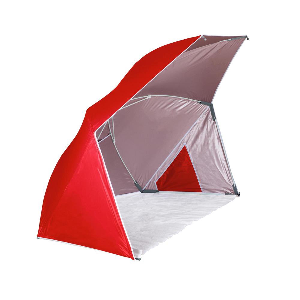 116-00-100-000-0 Brolly Beach Umbrella Tent, Red