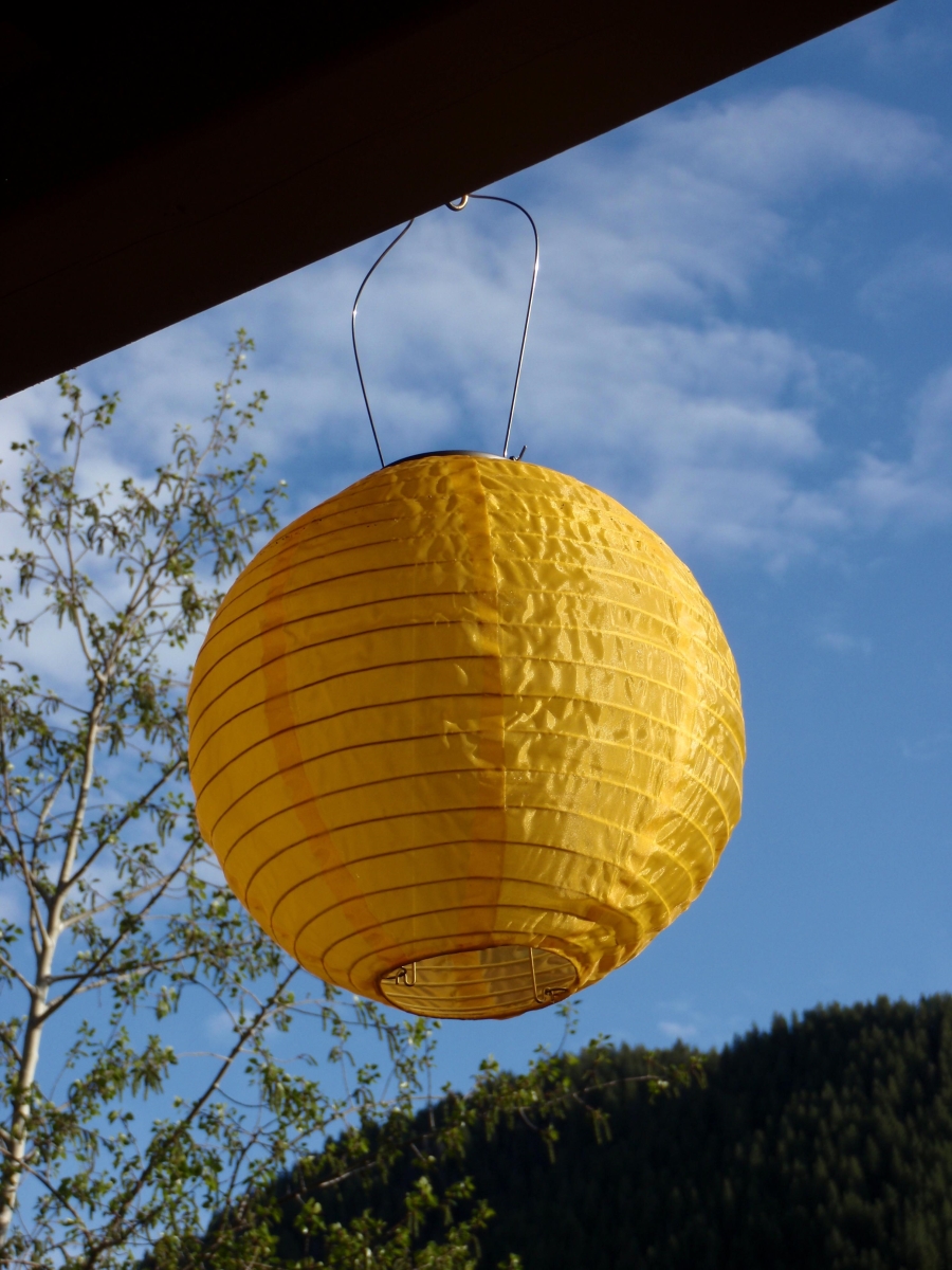 35286303927 10 In. Soji Original Solar Lantern - Yellow