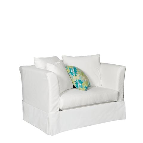 Sbc01-5-cnvwht 34 X 50 X 34 In. Sunset Beach Chair & A Half - Canvas White