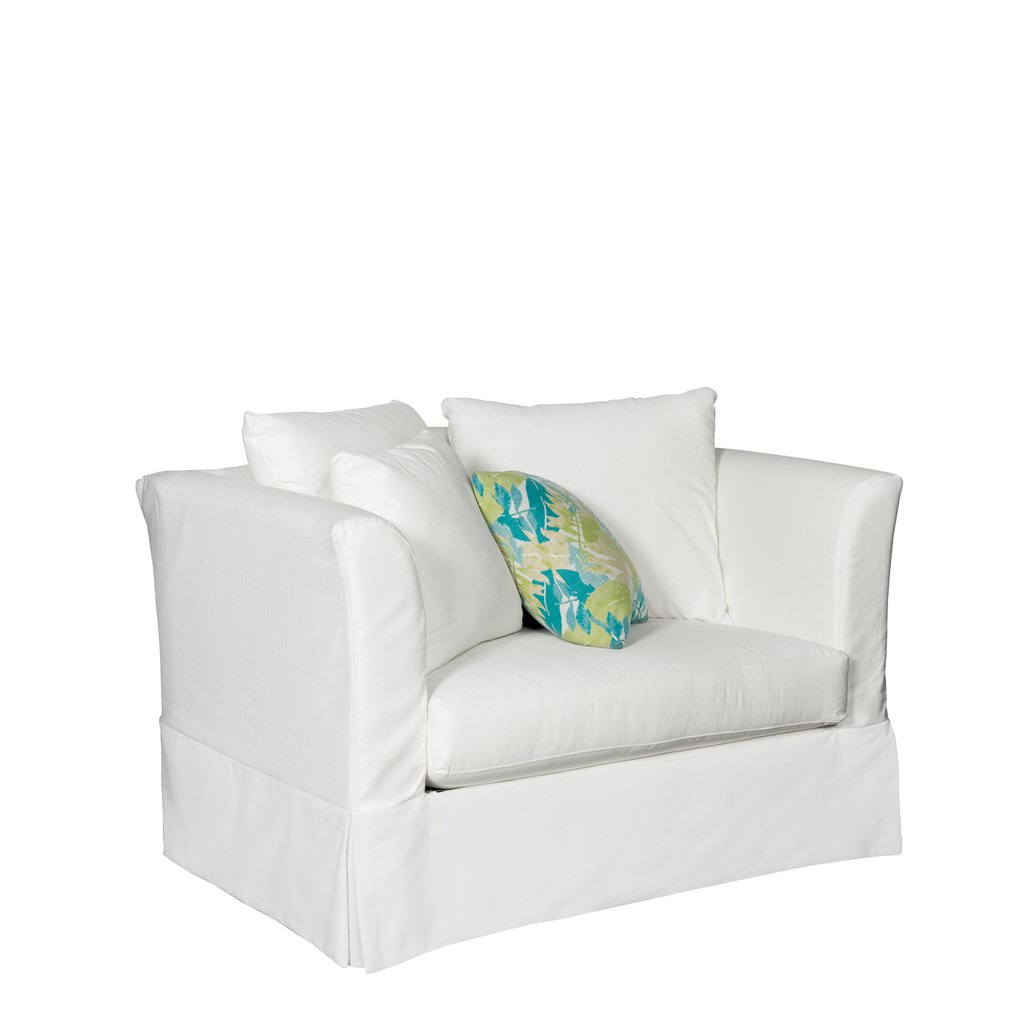 Sbc01-5-cnvflx 34 X 50 X 34 In. Sunset Beach Chair & A Half - Canvas Flax
