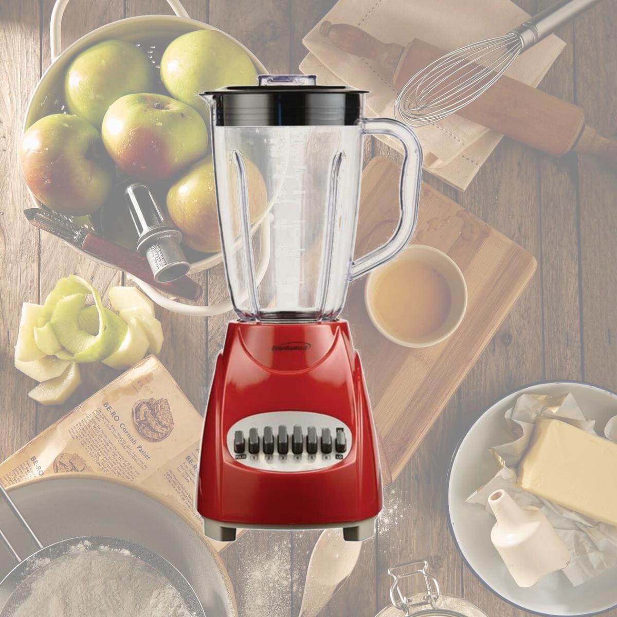 Picture of Brentwood Jb-220r 12-speed Blender With Plastic Jar - red