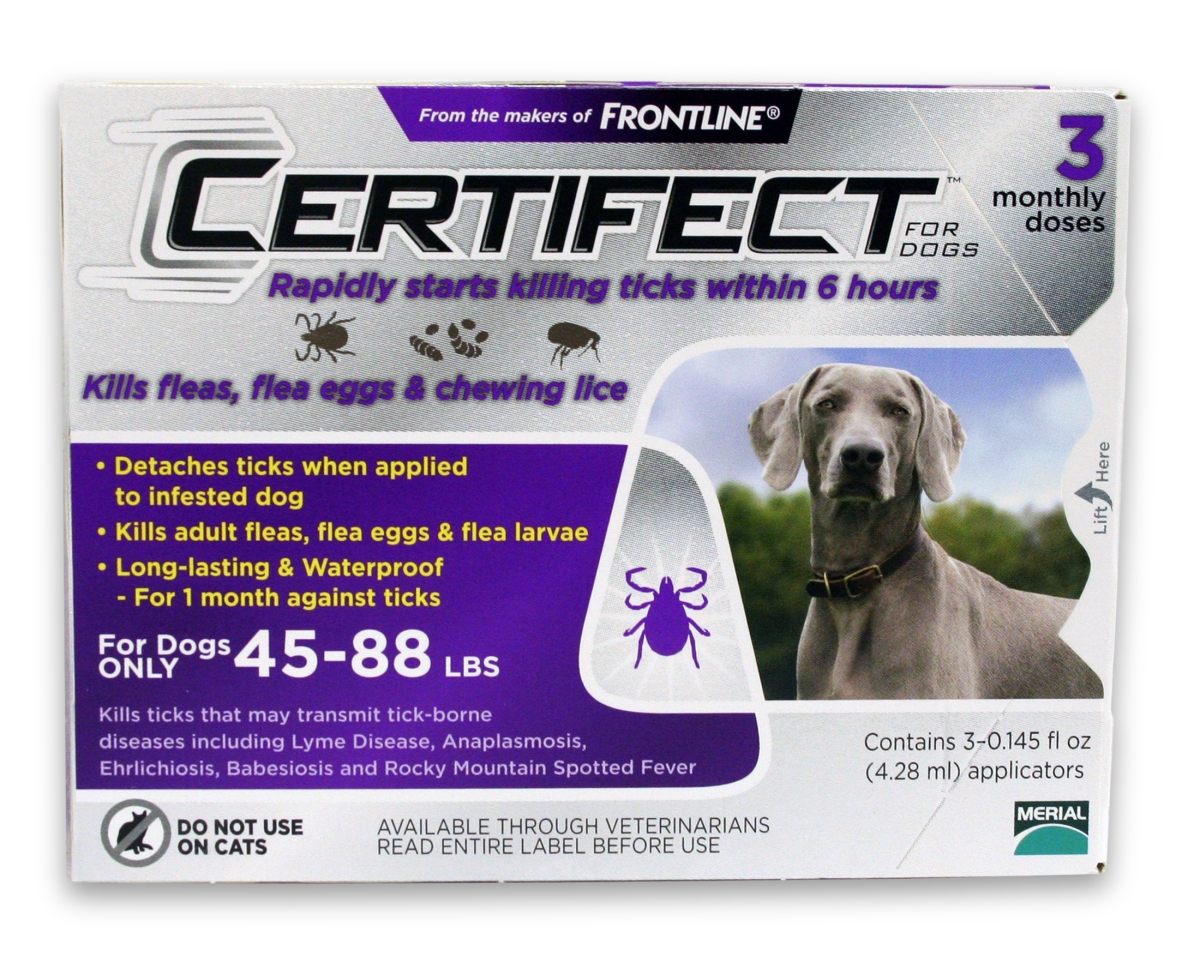 004cer3-45-88 45-88 Lbs 3 Month Certifect For Dogs Tablets, Purple