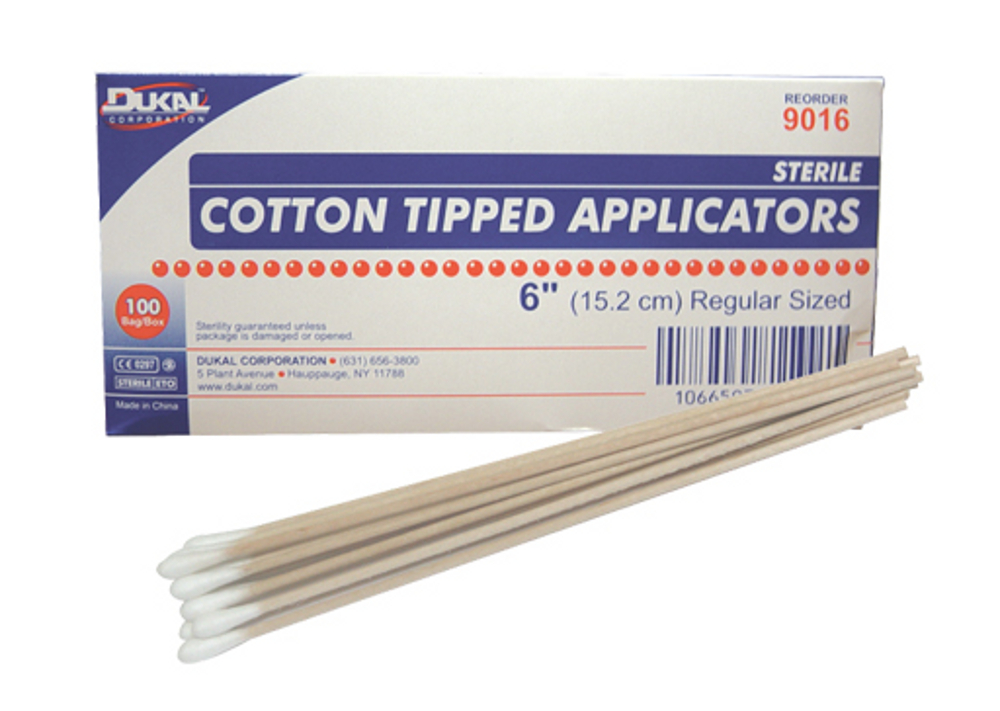 014med-6 Cotton Tipped Applicators, Box Of 100