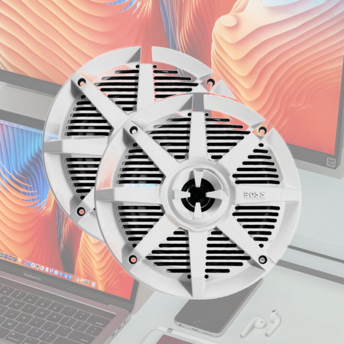 Picture of Boss Audio MR52W 2-Way Full-Range Marine Speakers, White - 5.25 in.